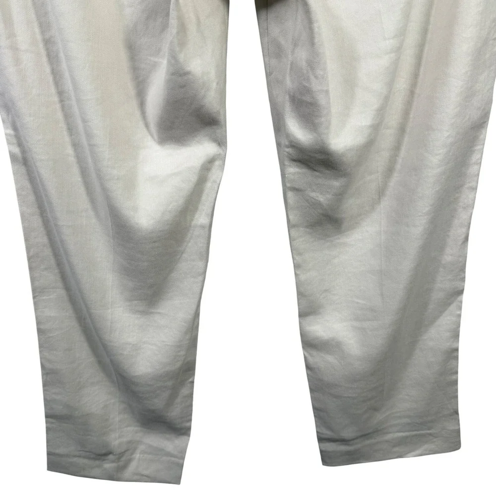 Babaton Aritzia Slater Pant 8 Matte Pearl High Rise Linen TENCEL Trouser NWT